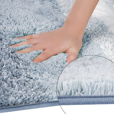 2 Pcs Bathroom Rug U-shaped And Rectangle Luxury Bath Mats For Bathroom Floor