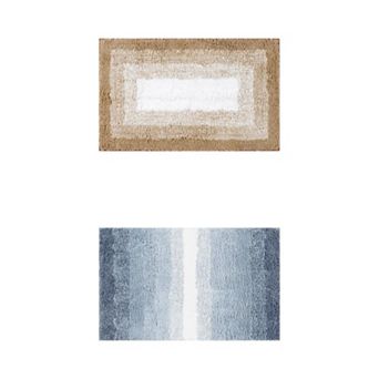 2 pc Bathroom Rug U-shaped And Rectangle Luxury Bath Mats For Bathroom Floor