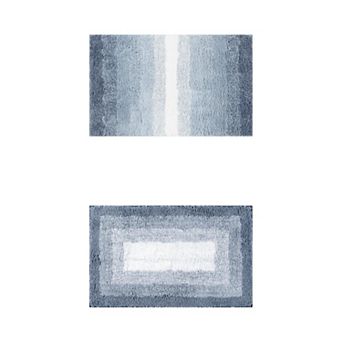 2 pc Bathroom Rug U-shaped And Rectangle Luxury Bath Mats For Bathroom Floor