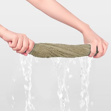6 Pack Cotton Washcloths For Face, Waffle Checkered Design Face Towels For Bathroom