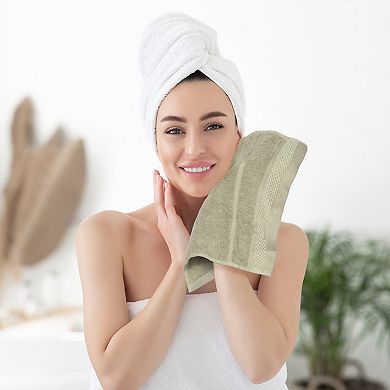 6 Pack Cotton Washcloths For Face, Waffle Checkered Design Face Towels For Bathroom