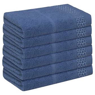 6 Pack Cotton Washcloths For Face, Waffle Checkered Design Face Towels For Bathroom