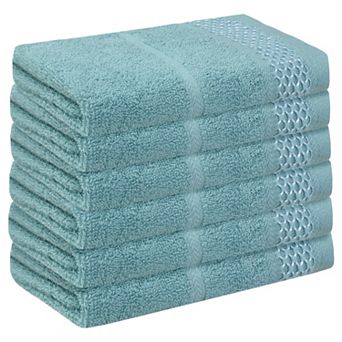 6 Pack Cotton Washcloths For Face, Waffle Checkered Design Face Towels For Bathroom