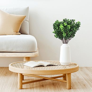 6 Pack Artificial Branches Plants, Faux Leaf Green, Outdoor Fake Plastic Plants for Home Wedding