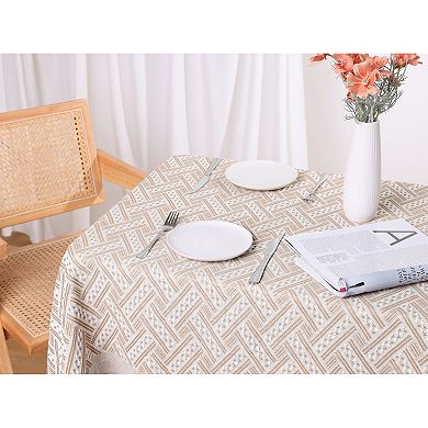 2 Pack Rectangle Tablecloth, Cotton Linen Table Cover With Tassel For Dinner Table 51"x51"