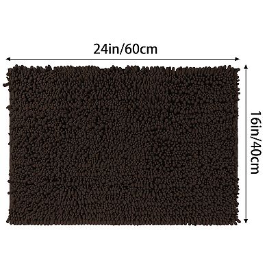 2 Pcs Non-slip Bathroom Rugs Bath Mat Washable Shower Mat For Bathroom Floor 16" X 24", 20" X 32"