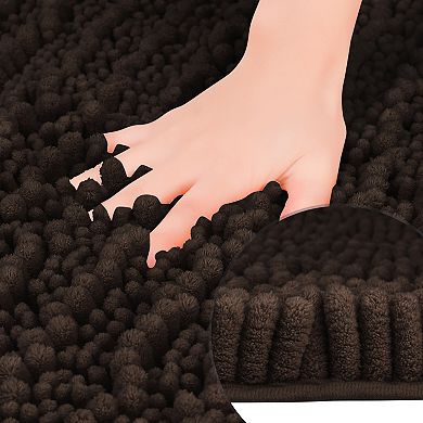 2 Pcs Non-slip Bathroom Rugs Bath Mat Washable Shower Mat For Bathroom Floor 16" X 24", 20" X 32"