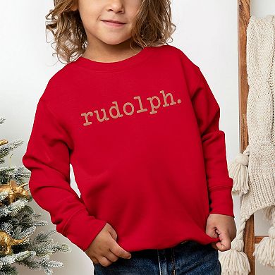 Rudolph Raised Print Youth Ultra-soft Graphic Sweatshirt