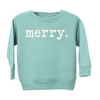 Merry Raised Print Youth Ultra-soft Graphic Sweatshirt