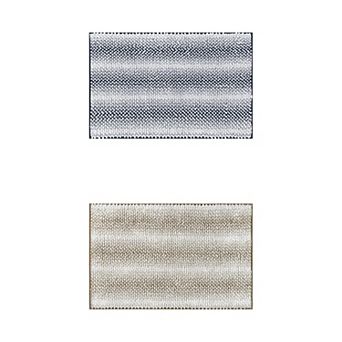 Chenille Bathroom Rug, Soft Bath Mat Striped Rug Luxury Plush Shaggy Bath Mat 2 pc 20" X 32"