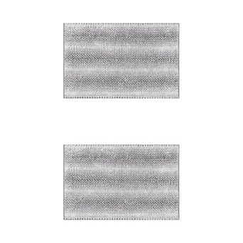 Chenille Bathroom Rug, Soft Bath Mat Striped Rug Luxury Plush Shaggy Bath Mat 2 pc 20" X 32"