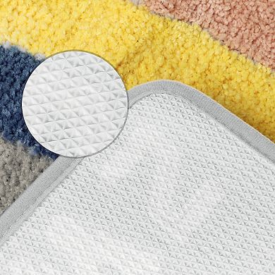 2 Pcs Colorful Bath Mat Stylish Funny With Cute Words Bathroom Rug Carpet