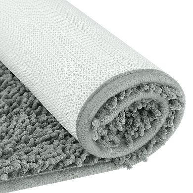 2 Pcs Soft Plush Non Slip Bath Mat Washable Bath Rugs For Bathroom Bedroom 16" X 24"