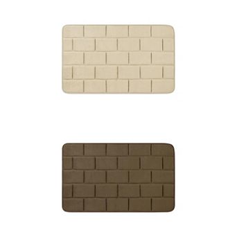 2 pc Memory Foam Bath Mat Thick Quick Dry Absorbent Non-slip Bathroom Rug 16" X 24"