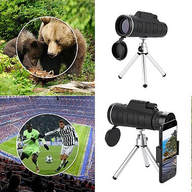 40x60 Bak4 Monocular Telescope With Clip And Tripod