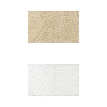 2 pc Soft Bathroom Rugs Bath Mat For Shower Kitchen Entryway Modern Decor 16" X 24"