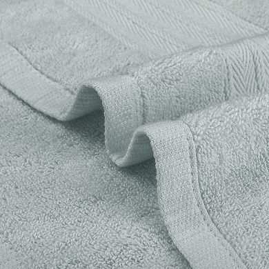 Striped Cotton Bath, Face And Body Wash Cloth Towels For Hotels 14" X 14" 4 Pack