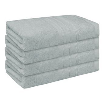 Striped Cotton Bath, Face And Body Wash Cloth Towels For Hotels 14" X 14" 4 Pack