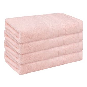 Striped Cotton Bath, Face And Body Wash Cloth Towels For Hotels 14" X 14" 4 Pack