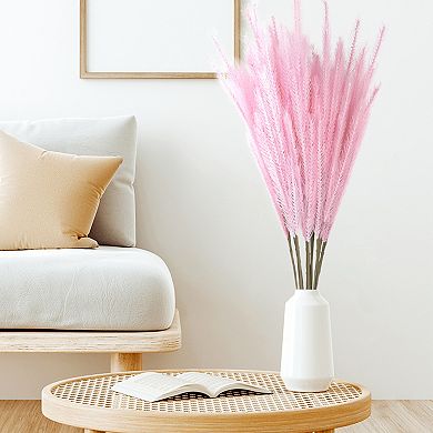 12 Pack Artificial Plants, Faux Wheat Grass Greenery Plant for Office Garden Porch Window Decor