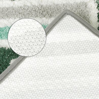 Geometric Pattern Bathroom Rugs Bath Mats, Non Slip Bath Mat For Shower Bathroom 2 Pcs 16" X 24"