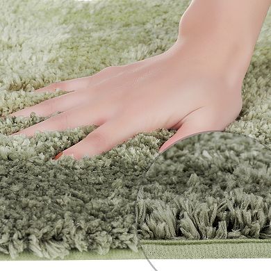 2 Pcs Bathroom Rug U-shaped And Rectangle Luxury Bath Mats For Bathroom Floor 20" X 20"