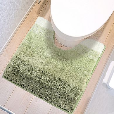 2 Pcs Bathroom Rug U-shaped And Rectangle Luxury Bath Mats For Bathroom Floor 20" X 20"