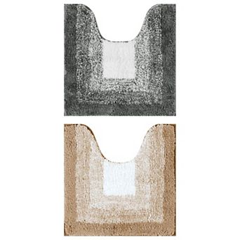 2 pc Bathroom Rug U-shaped And Rectangle Luxury Bath Mats For Bathroom Floor 20" X 20"