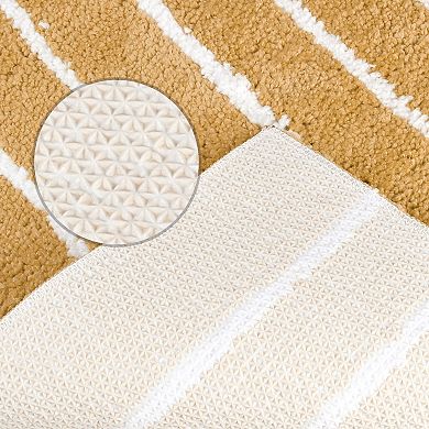 2 Pcs Water Absorbent Non-slip Bathroom Rug Bath Carpet Bath Mat For Doorway 16" X 24"