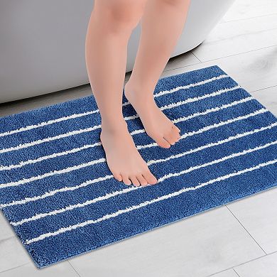 2 Pcs Water Absorbent Non-slip Bathroom Rug Bath Carpet Bath Mat For Doorway 16" X 24"