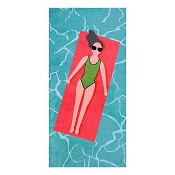 Oversized Beach Towel, Absorbent and Quick Dry, Thick Pool Towels for Swimming, Camping 28" x 56"
