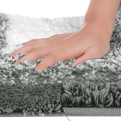 2 Pcs Bathroom Rug U-shaped And Rectangle Luxury Bath Mats For Bathroom Floor 20" X 20", 20" X 32"