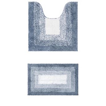 2 pc Bathroom Rug U-shaped And Rectangle Luxury Bath Mats For Bathroom Floor 20" X 20", 20" X 32"