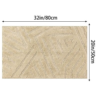 Bathroom Rugs Non Slip Bath Mat Geometric Luxury Soft Mat Carpet For Bathroom 2 Pcs 20" X 32"
