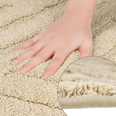 Bathroom Rugs Non Slip Bath Mat Geometric Luxury Soft Mat Carpet For Bathroom 2 Pcs 20" X 32"