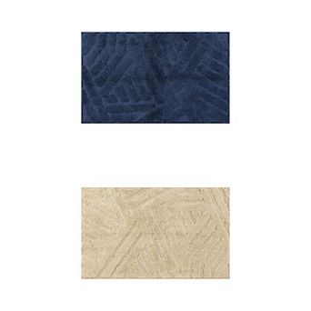 Bathroom Rugs Non Slip Bath Mat Geometric Luxury Soft Mat Carpet For Bathroom 2 pc 20" X 32"