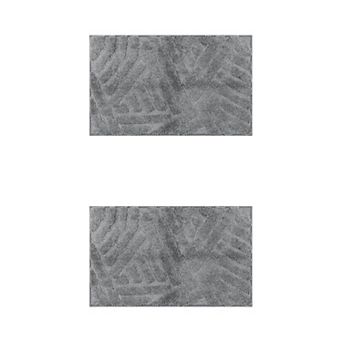 Bathroom Rugs Non Slip Bath Mat Geometric Luxury Soft Mat Carpet For Bathroom 2 pc 20" X 32"