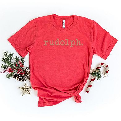 Rudolph Raised Print Toddler Short Sleeve Graphic Tee