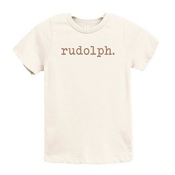 Rudolph Raised Print Toddler Short Sleeve Graphic Tee