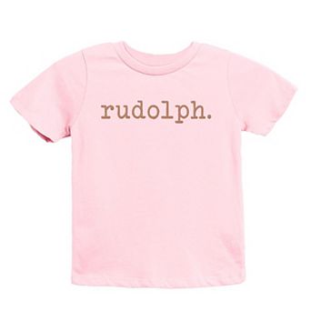 Rudolph Raised Print Toddler Short Sleeve Graphic Tee