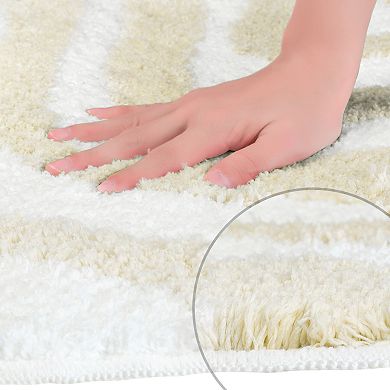 3 Pcs Bathroom Rug Mat Soft Absorbent Bath Carpet Non-slip Shaggy 20" X 32"