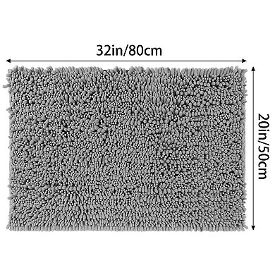 2 Pcs Bathroom Rugs Non-slip Bath Mat Washable Soft Shower Mat For Bathroom Floor