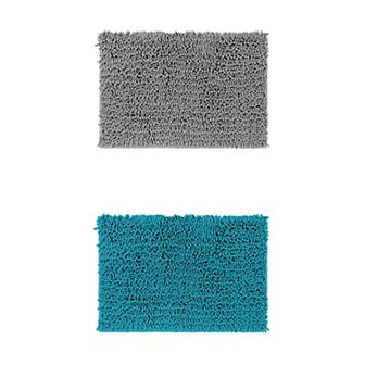 2 pc Bathroom Rugs Non-slip Bath Mat Washable Soft Shower Mat For Bathroom Floor