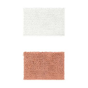 2 pc Bathroom Rugs Non-slip Bath Mat Washable Soft Shower Mat For Bathroom Floor