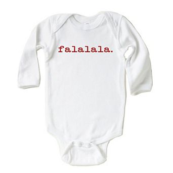 Fa La La Raised Print Baby Long Sleeve Bodysuit