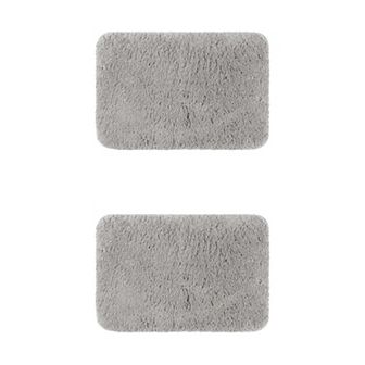 2 pc Luxury Furry Soft Solid Plush Bath Mat Bathroom Rug Carpet