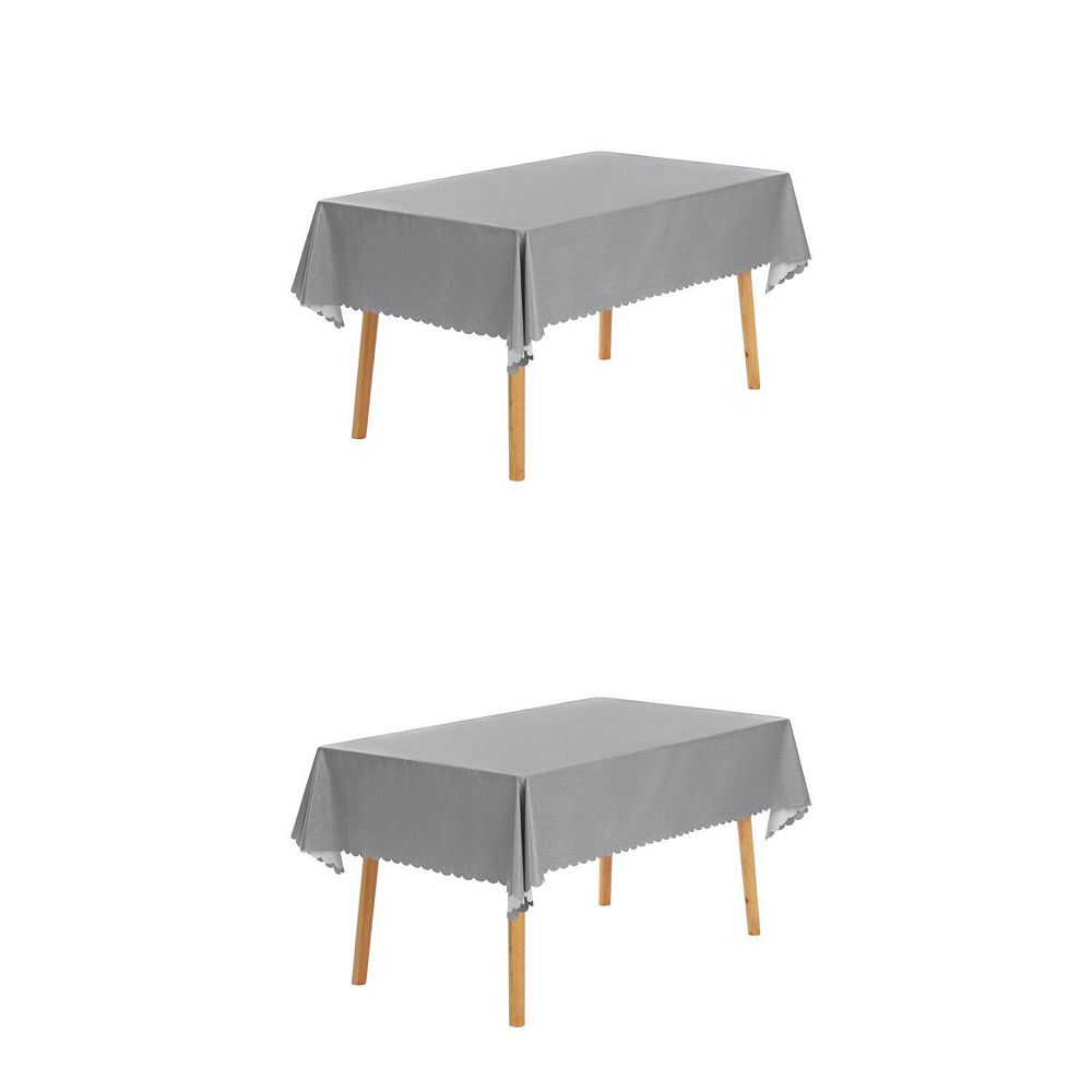2 Pack Rectangle Tablecloth, Oil-Proof Table Cover for Party Kitchen ...