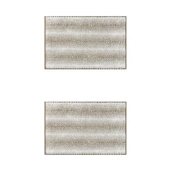 2 pc Plush Bathroom Rug Absorbent Non-slip Bath Mat For Bathroom Floor 16" X 24", 20" X 32"