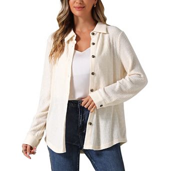 Women's Spring Fall Tops Fashion Dressy Casual Long Sleeve Button Down Shirts