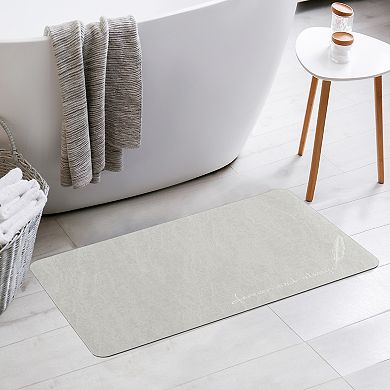 2 Pcs Absorbent Bath Mat Non-slip Floor Rug Rubber Backed Bathroom Kitchen